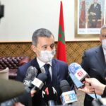 وزير الداخلية عبد الوافي لفتيت وزير الداخلية الفرنسي جيرالد دارمانان