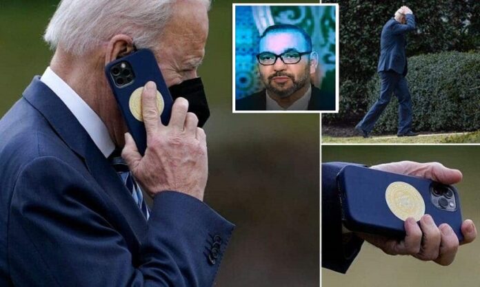 President-Biden-uses-special-iPhone-with-Presidential-Shield